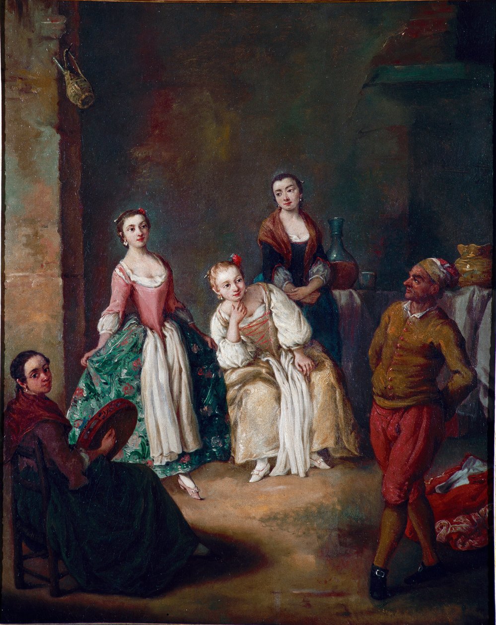 La forlane (La furlana), une danse populaire de la région de Venise. Peinture de Pietro Longhi (1702-1785) 1750 Dim. 62x51 cm Ca 