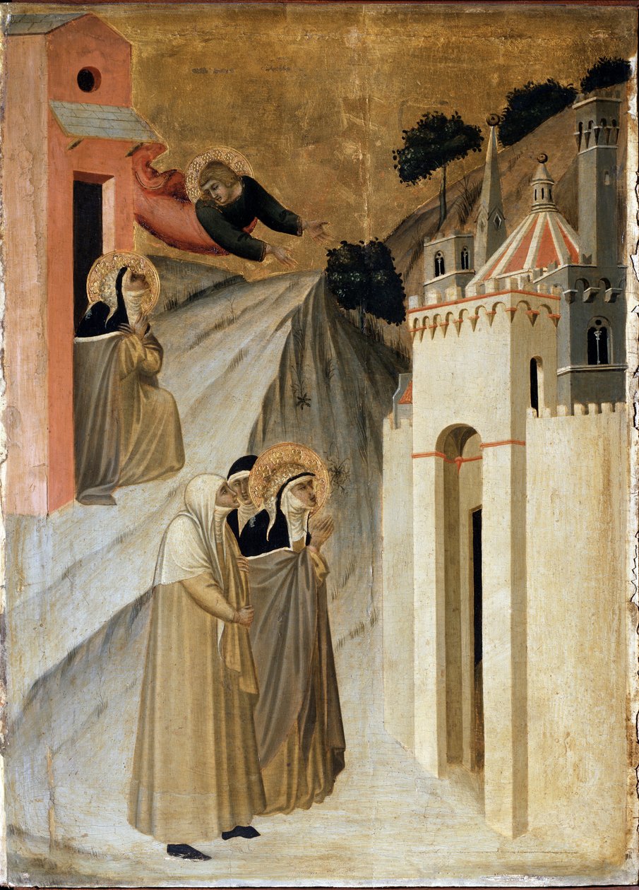 Sainte Humilité arrive à Florence (détail) - Pietro Lorenzetti