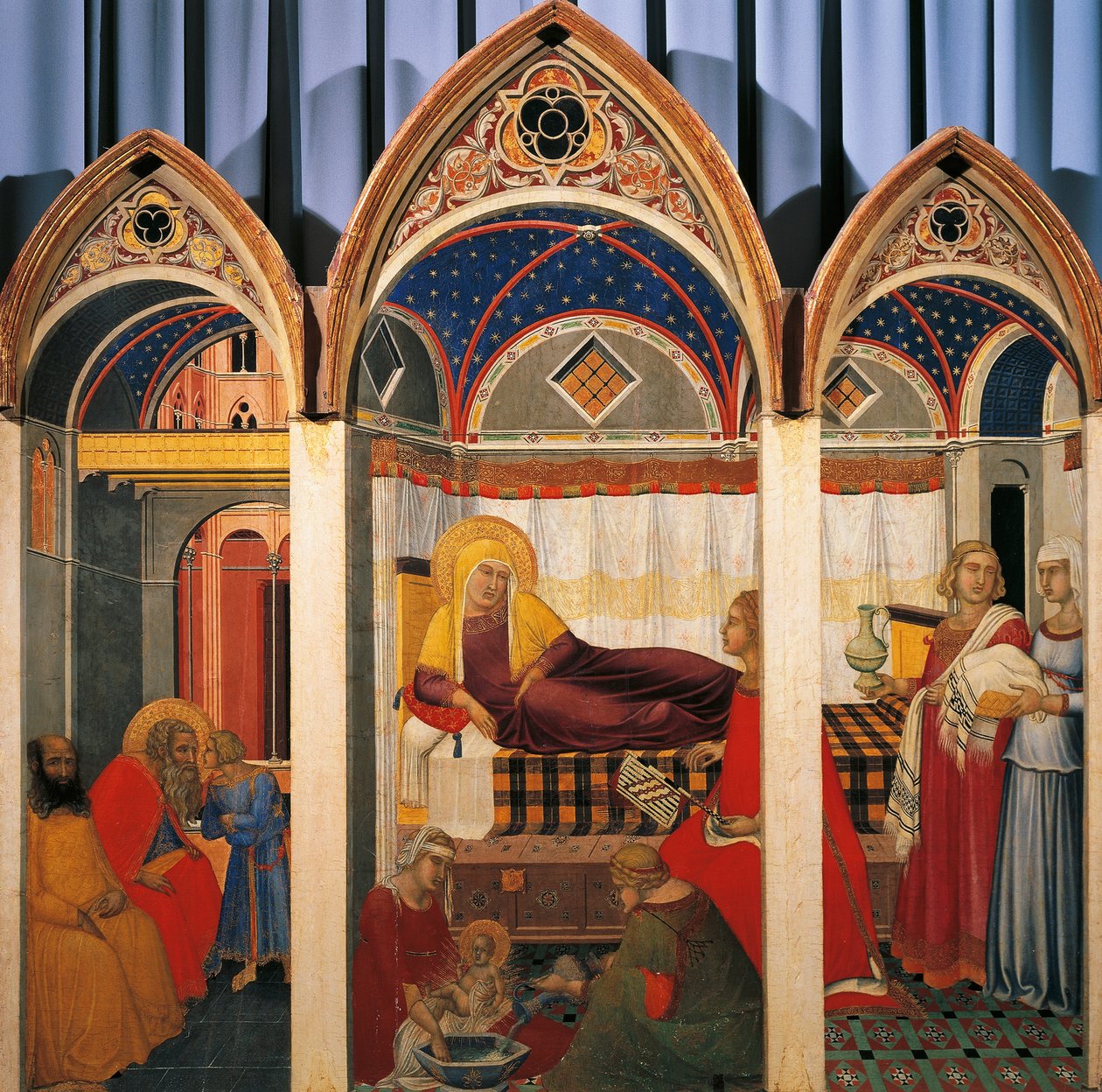 Triptyque de la nativité de la Vierge - Pietro Lorenzetti