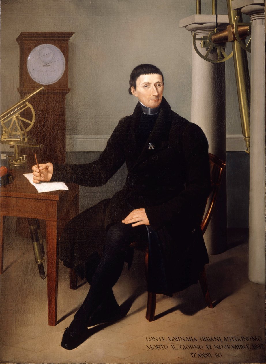 Portrait de Barnaba Oriani, astronome (1752 - 1832) par N. Carducci. Peinture du 19ème siècle. - Pietro Narducci