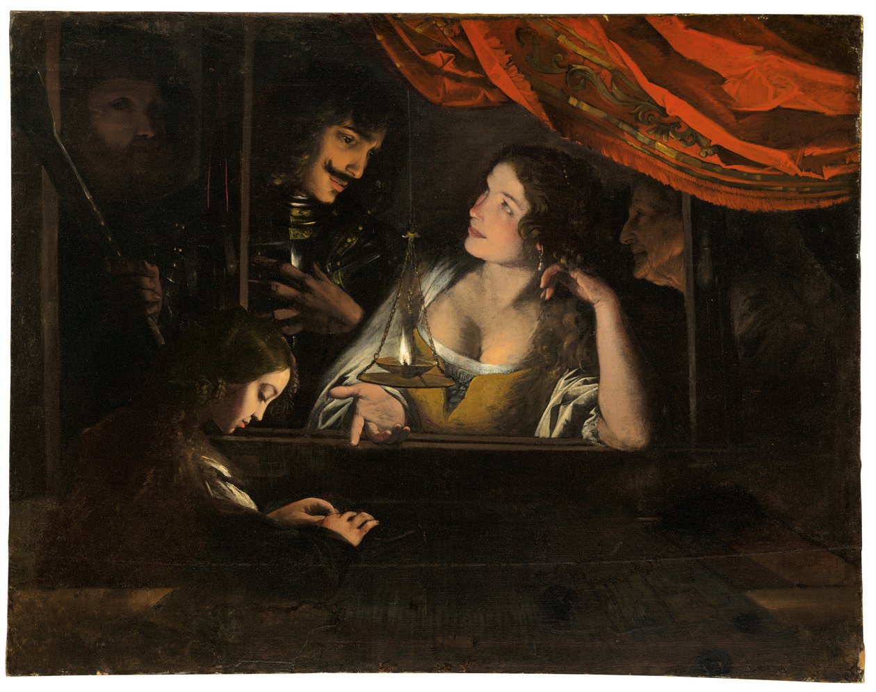Figures dans un Intérieur autour d