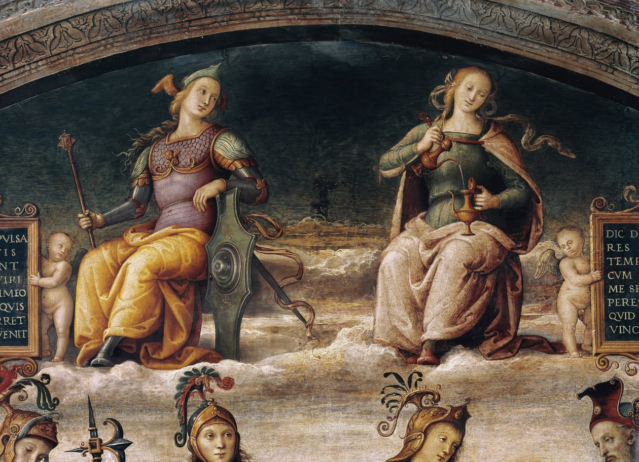 Force et Tempérance, détail - Pietro Perugino