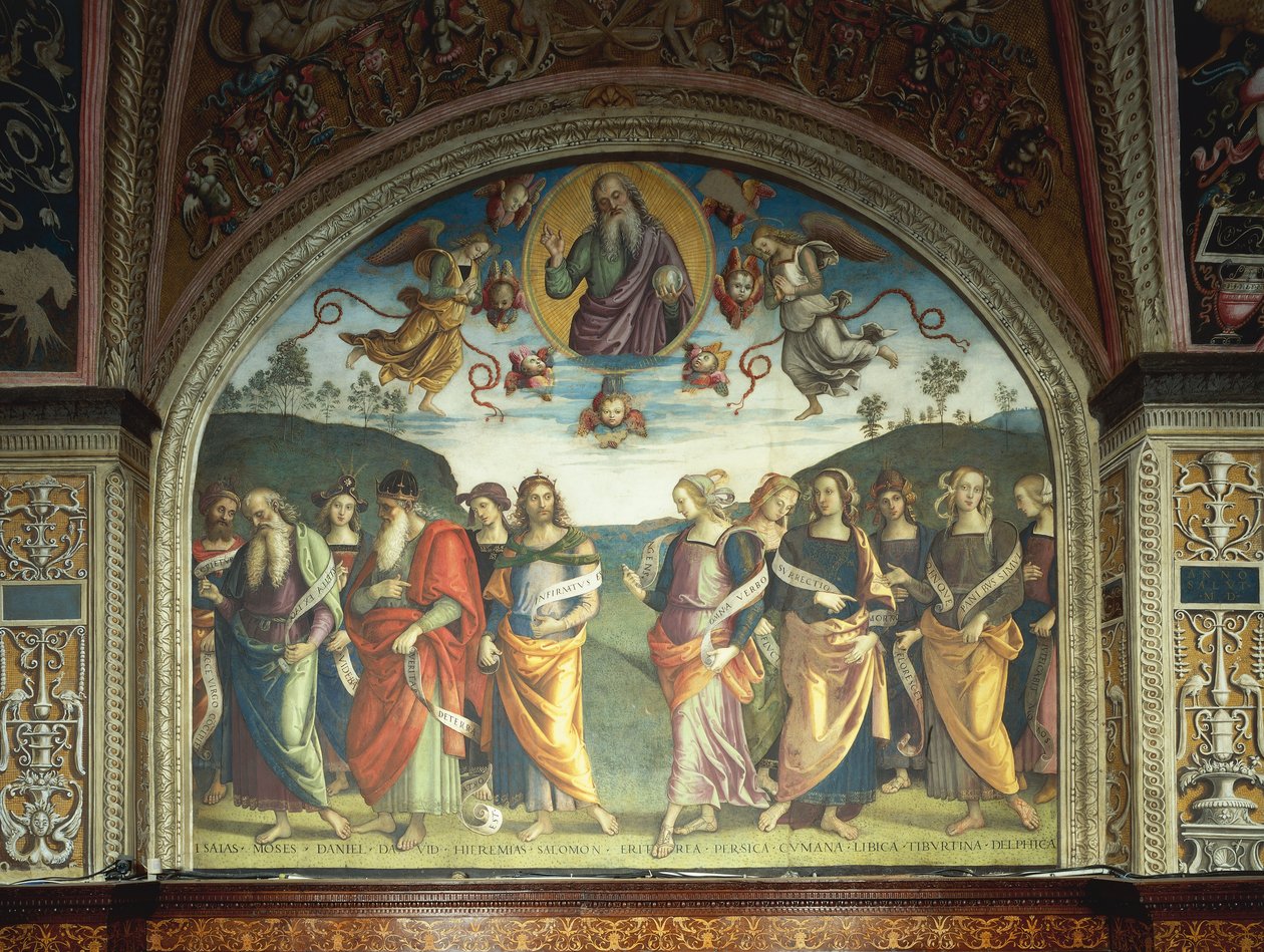 Saint-Père avec prophètes et sibylles - Pietro Perugino
