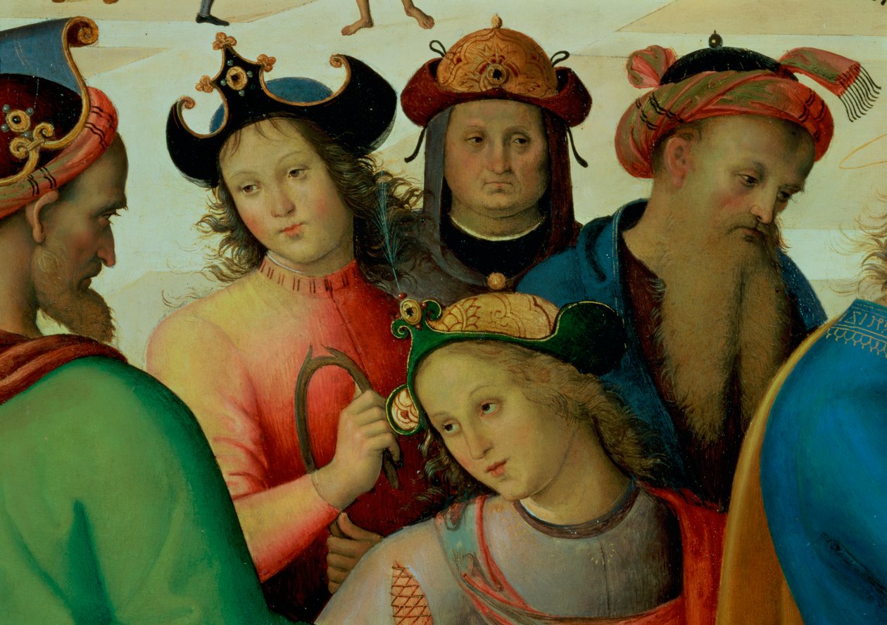 Le Mariage de la Vierge (détail des prétendants) - Pietro Perugino