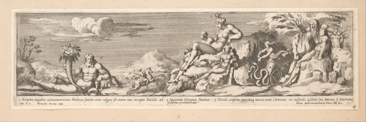 Allégorie de la route entre Rome et Florence - Pietro Sante Bartoli