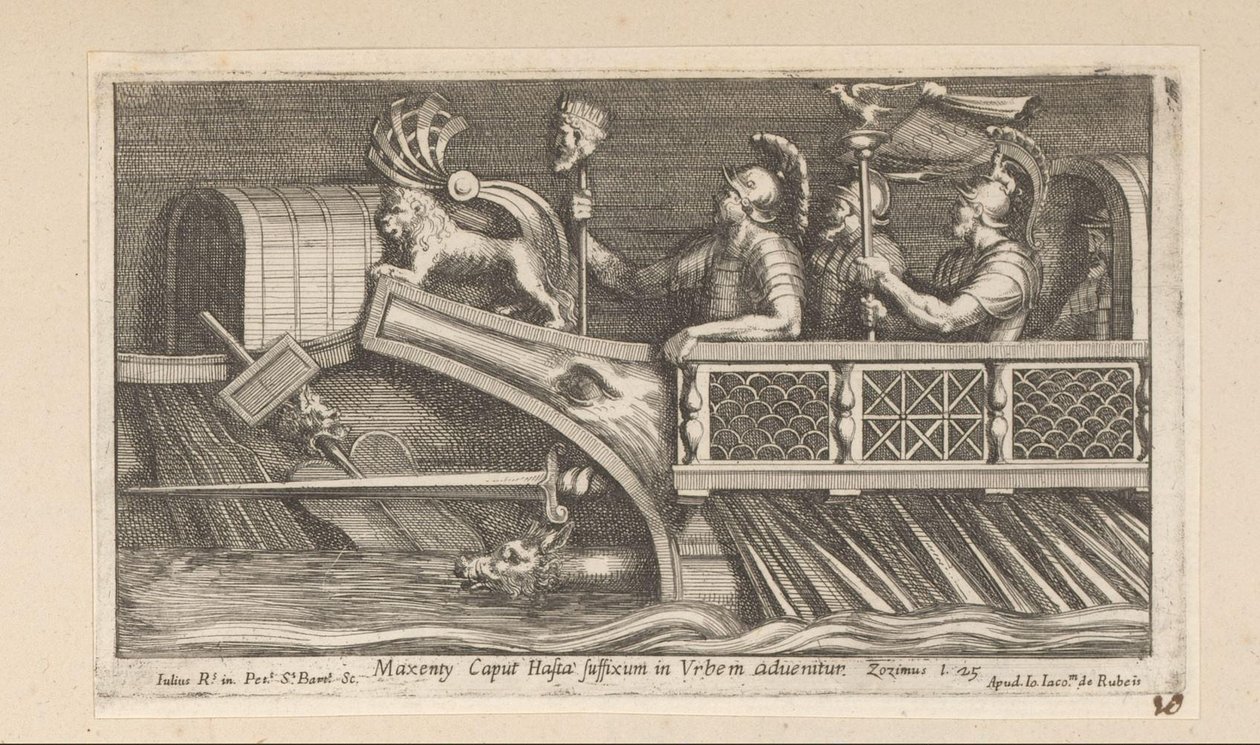 Soldats dans un bateau - Pietro Sante Bartoli