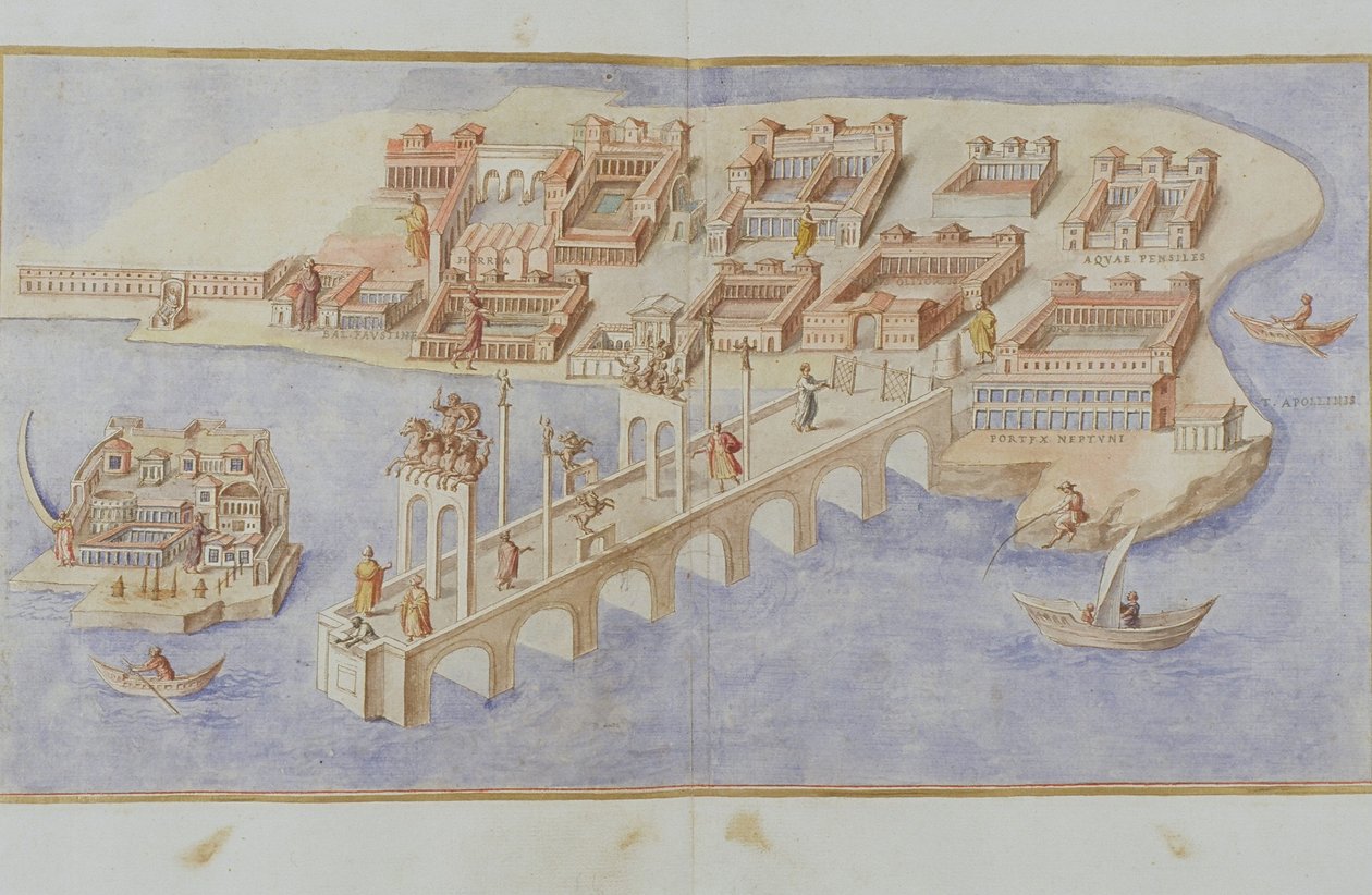 MS Gen 1496 Scène de port, 1674 - Pietro Santi Bartoli