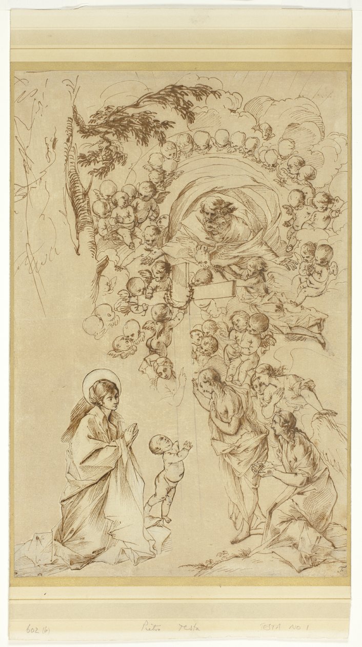 Étude pour "Le rêve de Saint-Joseph" (en anglais) - Pietro Testa