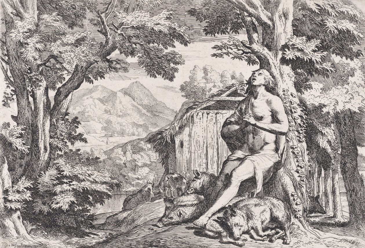 Le fils prodigue parmi les porcs, d