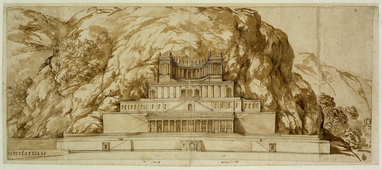 Reconstitution du temple de Palestrina - Pietro da Cortona