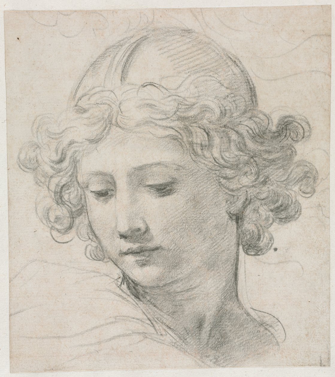 Étude pour la tête de Saint Michel - Pietro da Cortona