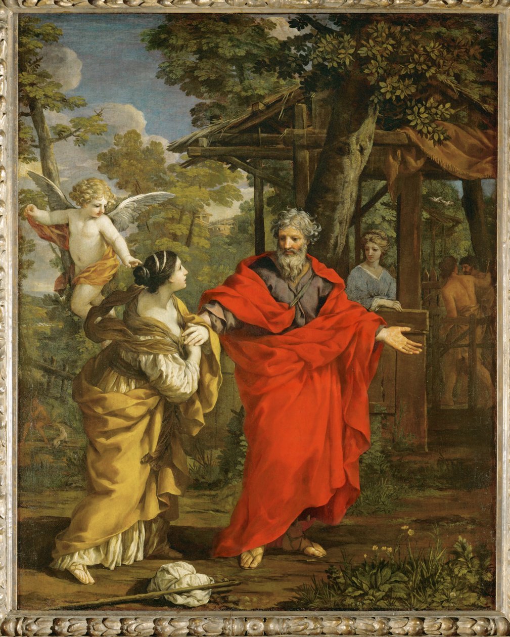 Le retour de Hagar (peinture sur toile) - Pietro da & Ferri Ciro (1634-89) Cortona