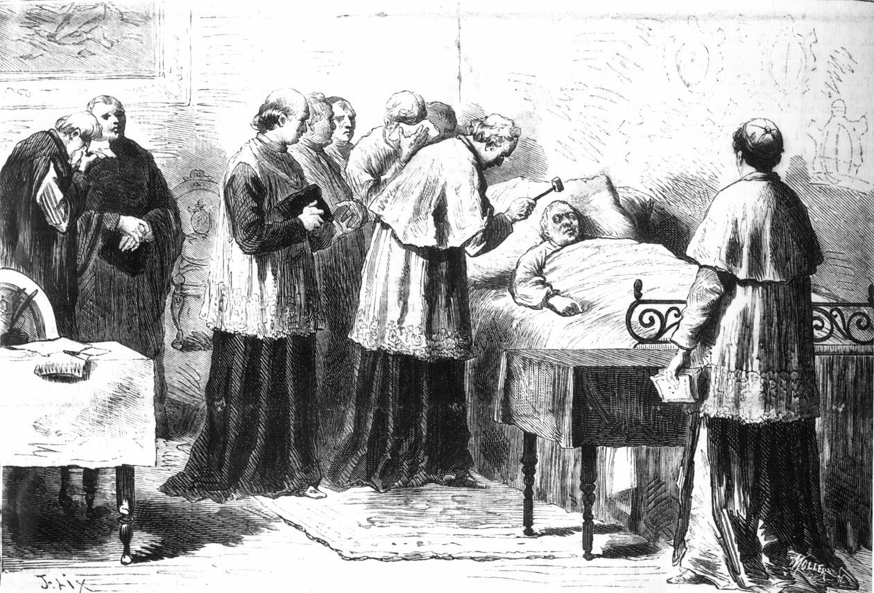 La vérification de la mort de Pie IX au moyen du marteau d