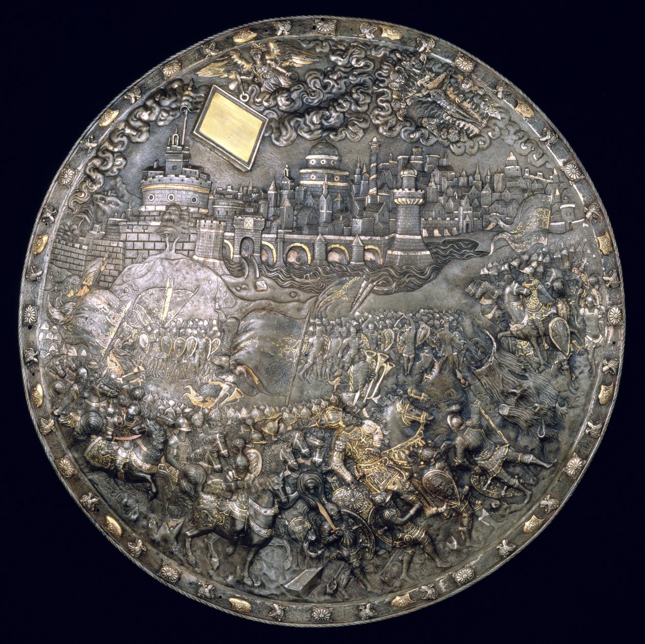 Bouclier de divination de Jean III Sobieski (1624-96) - Polish School
