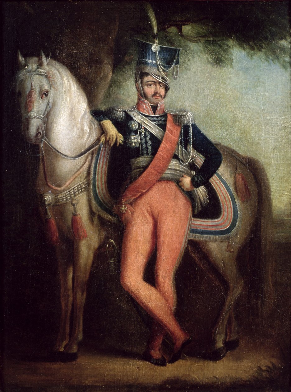 Prince Josef Anton Poniatowski (1763-1813) avec son cheval, vers 1800-13 - Polish School