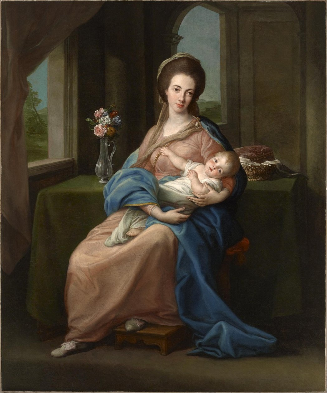 La marquise de Headfort tenant sa fille Mary - Pompeo Girolamo Batoni