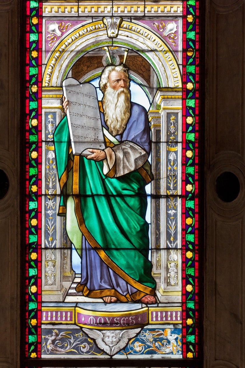 Gênes, Duomo (cathédrale Saint-Laurent), chapelle de Saint Jean-Baptiste : vitraux de Pompeo Bertini - Pompeo Bertini