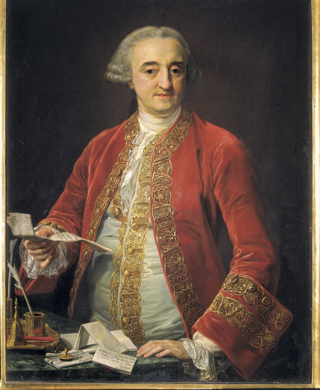 RODA, Manuel Roda y Arrieta, marquis de (1706-1782). Politicien espagnol - Pompeo Girolamo Batoni