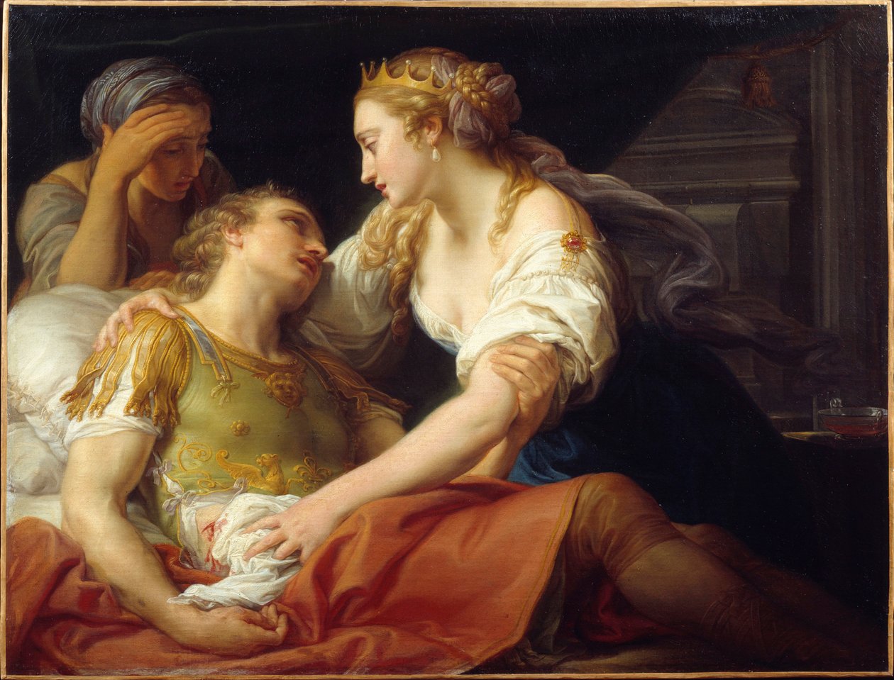 La mort de Marc Antoine, le politicien et général romain Marc Antoine (Marcus Antonius) (83-30 av. J.-C.) mourant dans les bras de Cléopâtre - Pompeo Girolamo Batoni