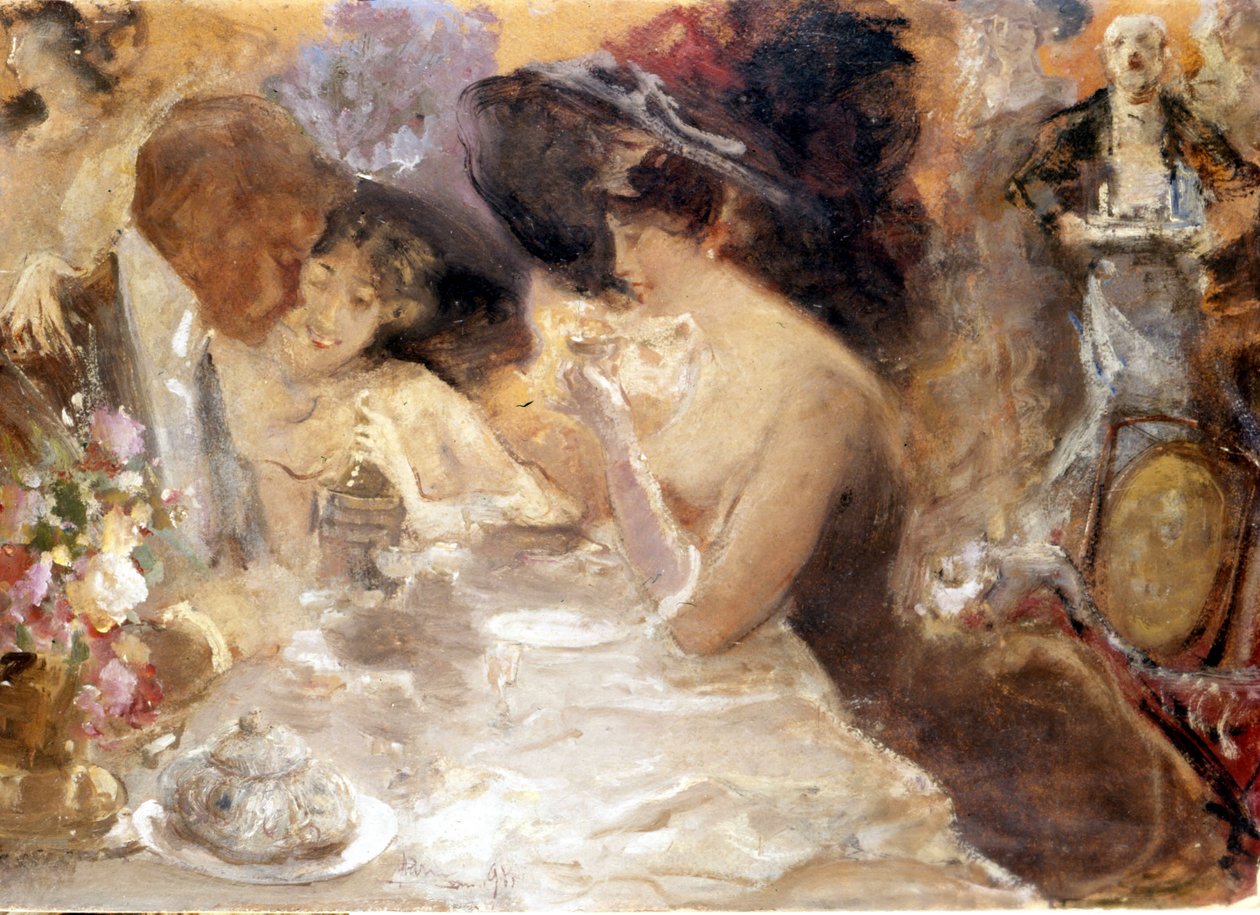 Dîner à Monte Carlo. Belle Époque par Pompeo Mariani - Pompeo Mariani