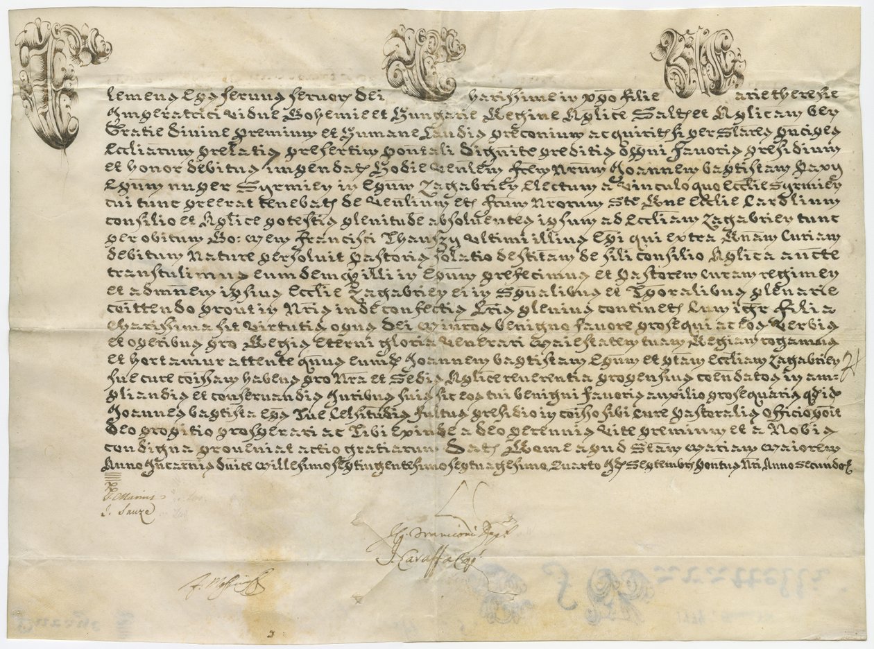 Lettre apostolique du pape Clément XIV à l