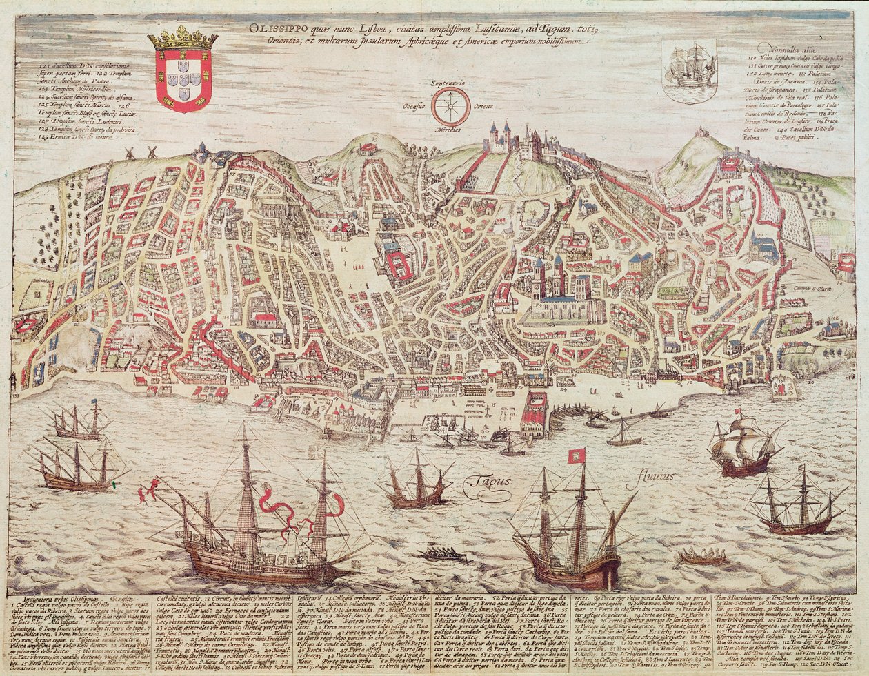 Panorama de Lisbonne, 1572 - Portuguese School