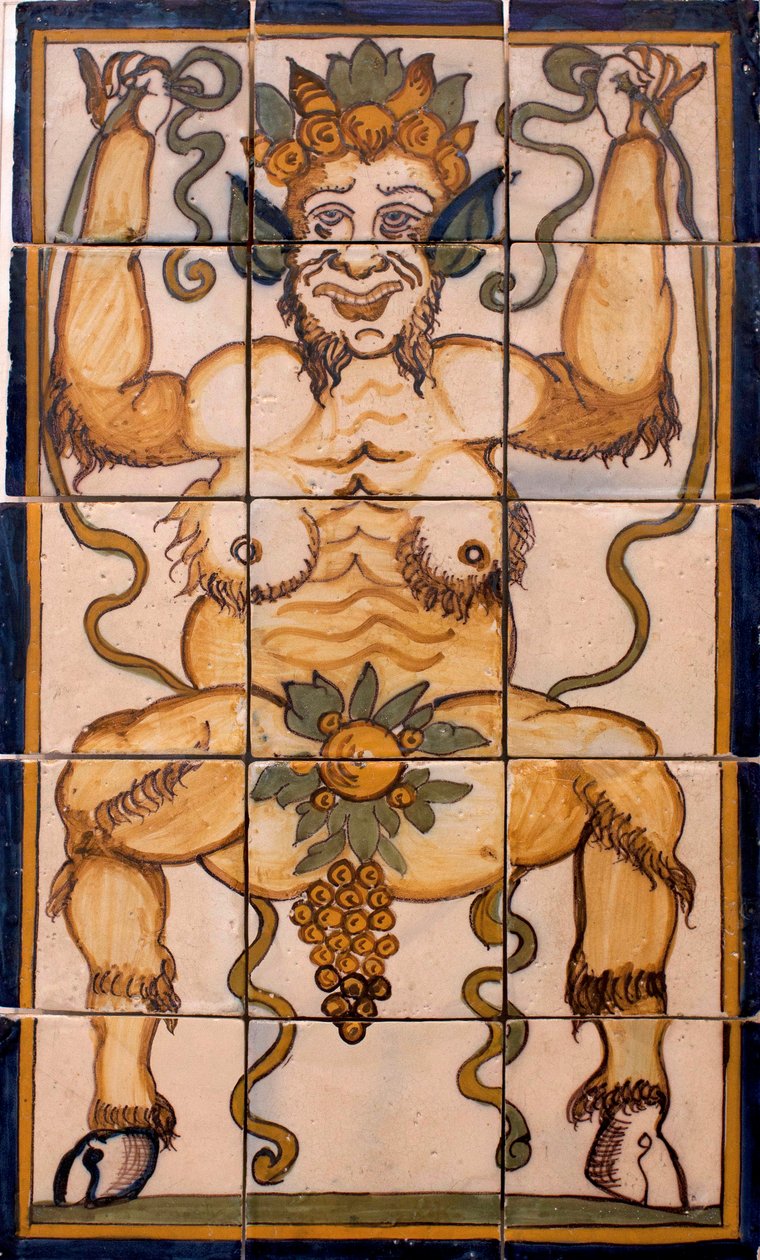 Bacchus - Panneau de carreaux Bacchus, fabrique portugaise - Portuguese School