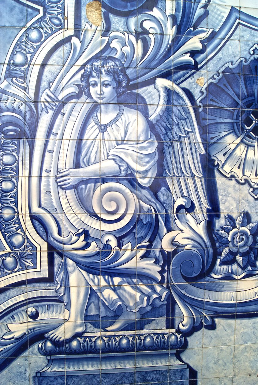 Panneau décoratif représentant un ange, Lamego, Portugal. 1738 - Portuguese School