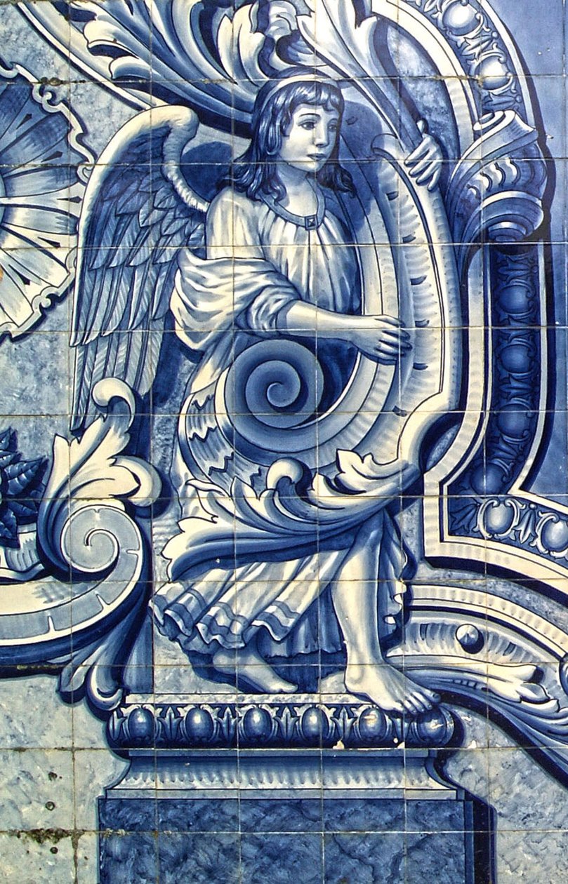 Panneau décoratif représentant un ange, Lamego, Portugal. 1738 - Portuguese School