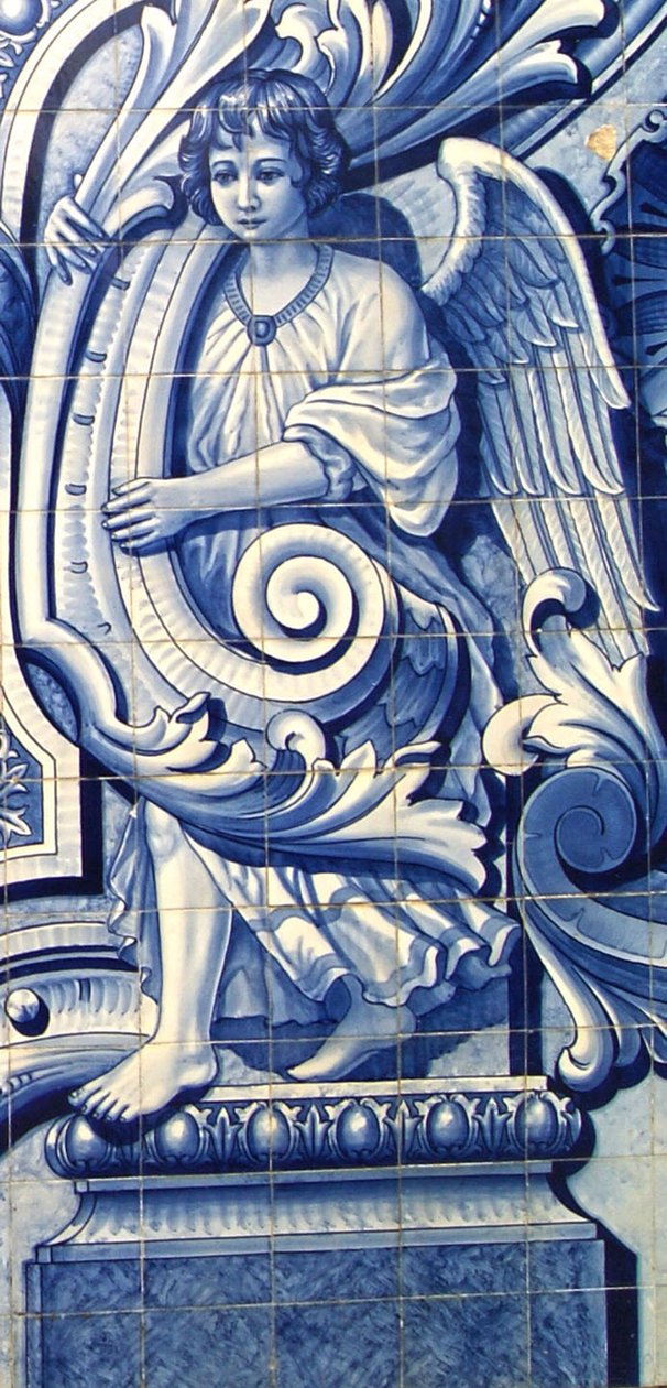 Panneau décoratif représentant un ange, Lamego, Portugal. 1738 - Portuguese School