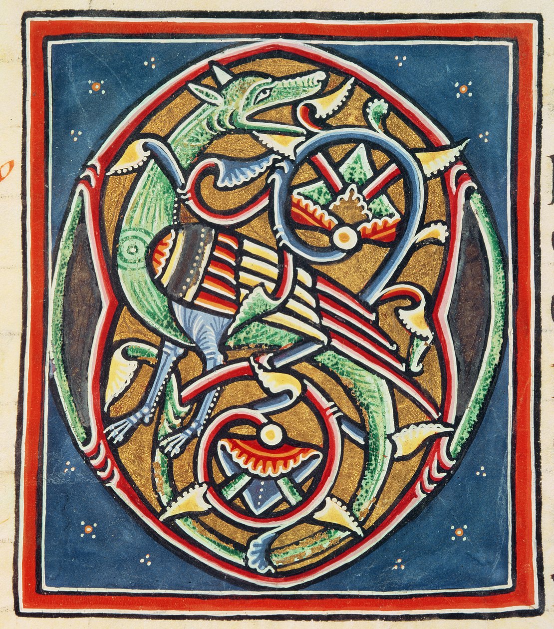 Ms 3089 fol.35r Initiale habitée O, XIIe ou XIIIe siècle - Portuguese School
