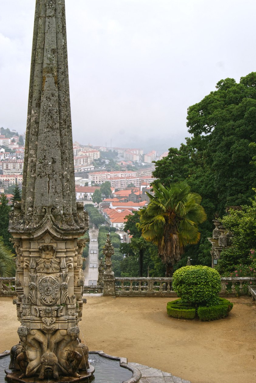 Santuário de Nossa Senhora dos Remédios obélisque, Lamego, Portugal. 1738 - Portuguese School