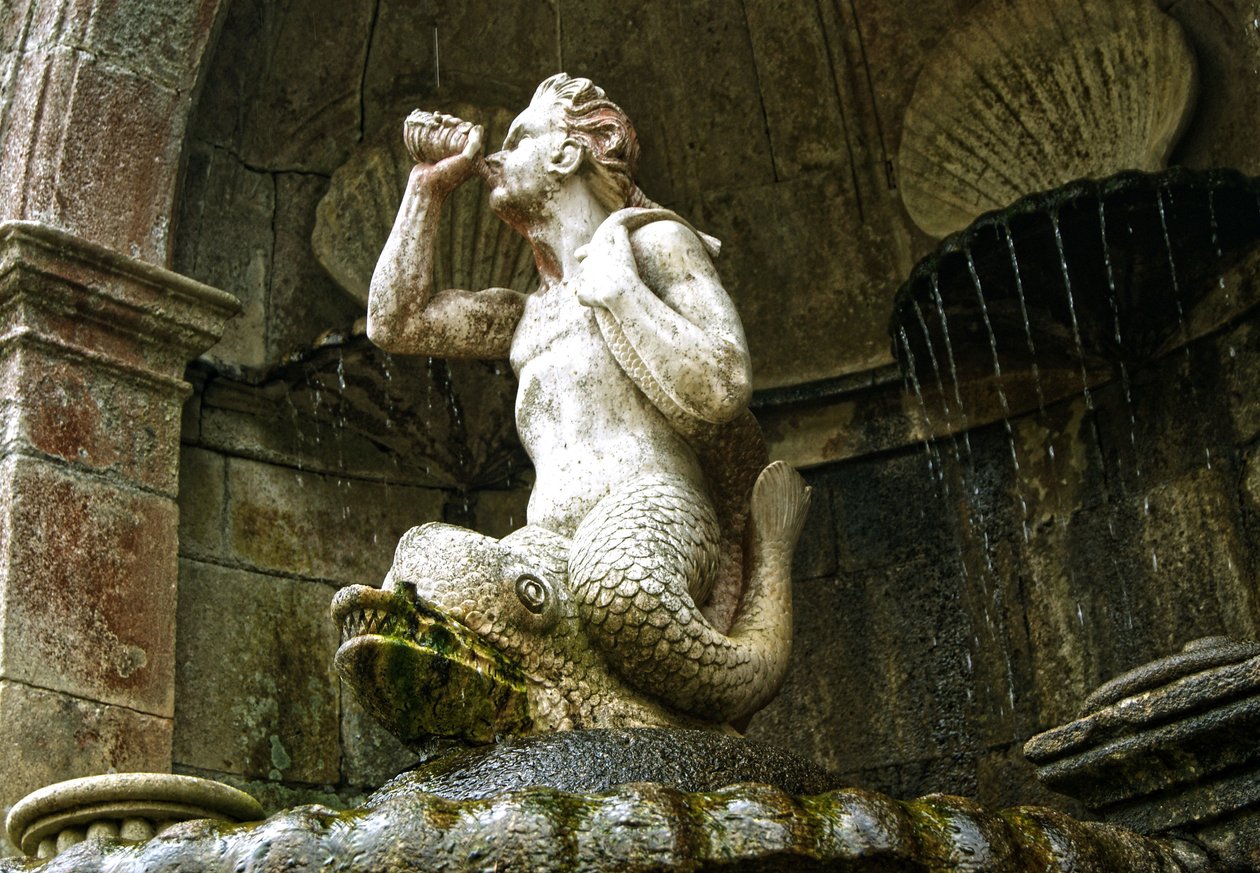 Fontaine de Triton, Santuário de Nossa Senhora dos Remédios, Lamego, Portugal 1738 - Portuguese School