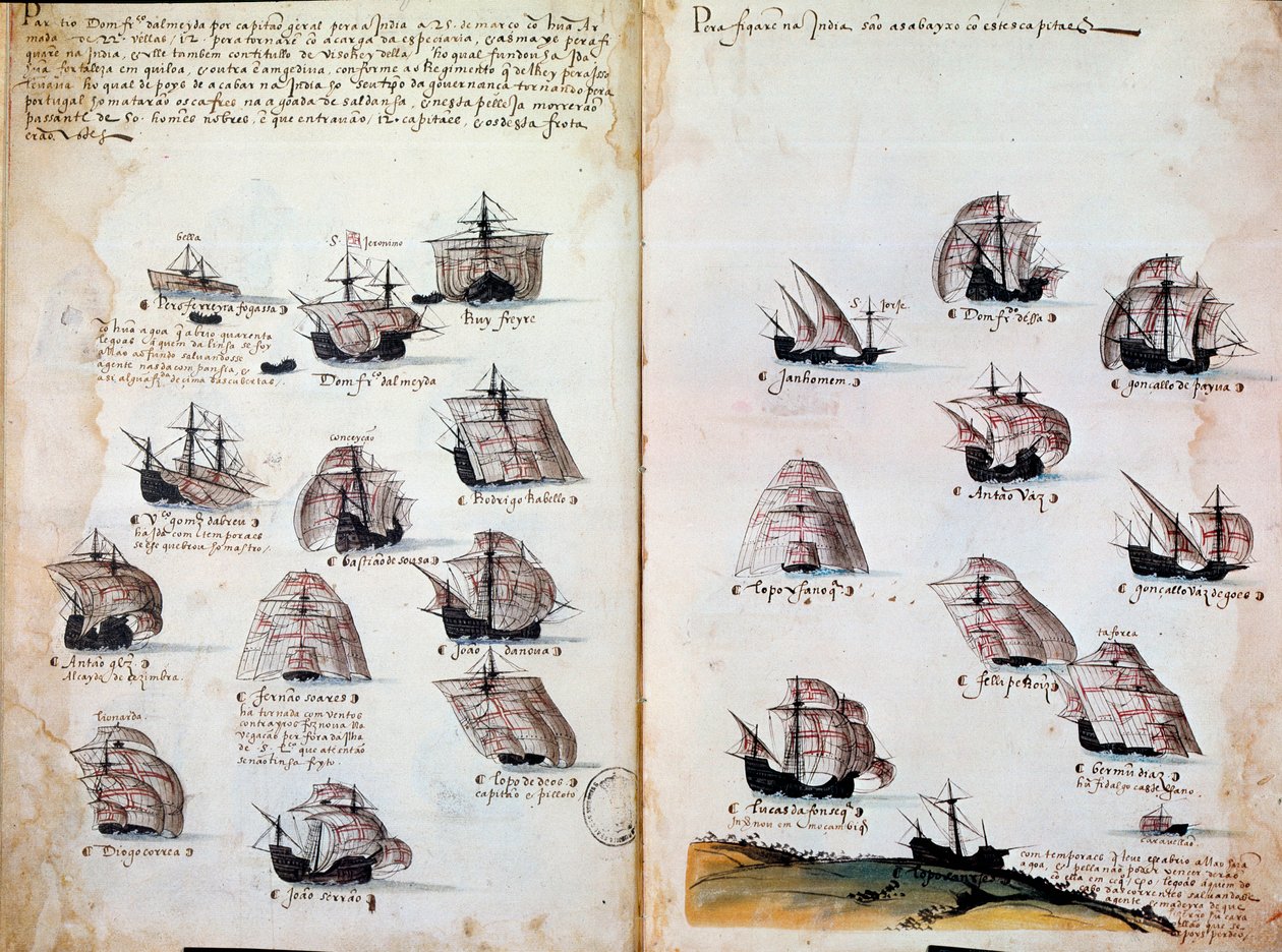 Navires de guerre. Souvenirs des armadas du Portugal sous le roi Manuel I - Portuguese School
