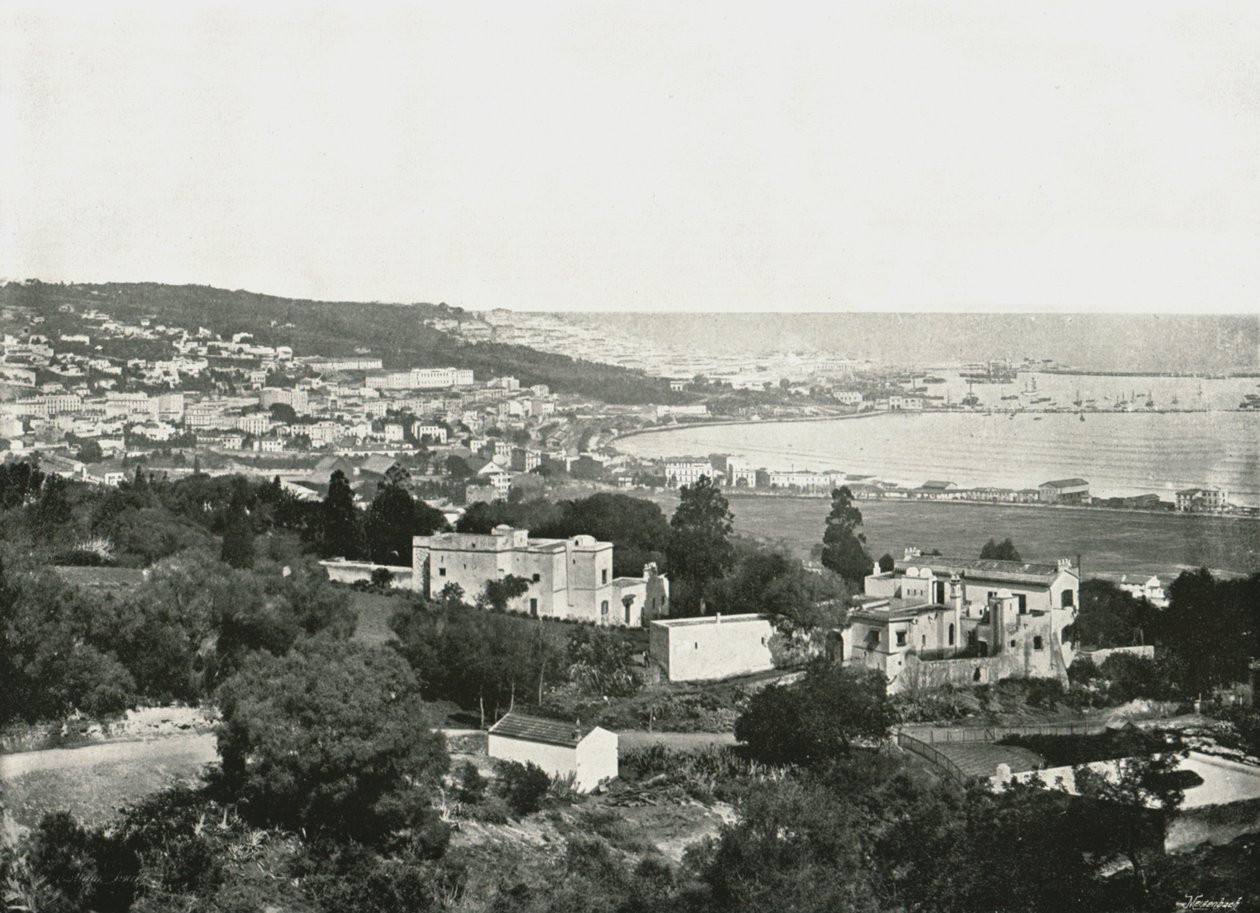 Vue depuis le Mustafa, Alger, Algérie, 1895 - Poulton and Co
