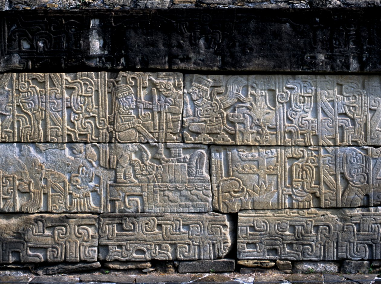 Relief central, Totonac, du mur nord, terrain de jeu de balle sud, période classique tardive - Pre Columbian