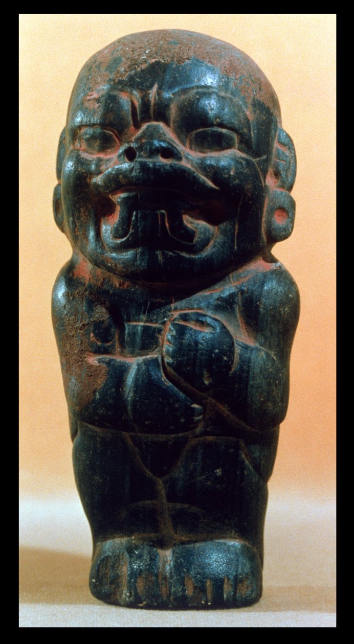Figure à tête de jaguar, de la culture olmèque, 3000-1000 av. J.-C. (céramique) - Pre Columbian