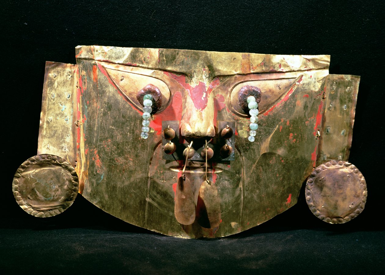 Masque funéraire, Chimu (or) - Pre Columbian