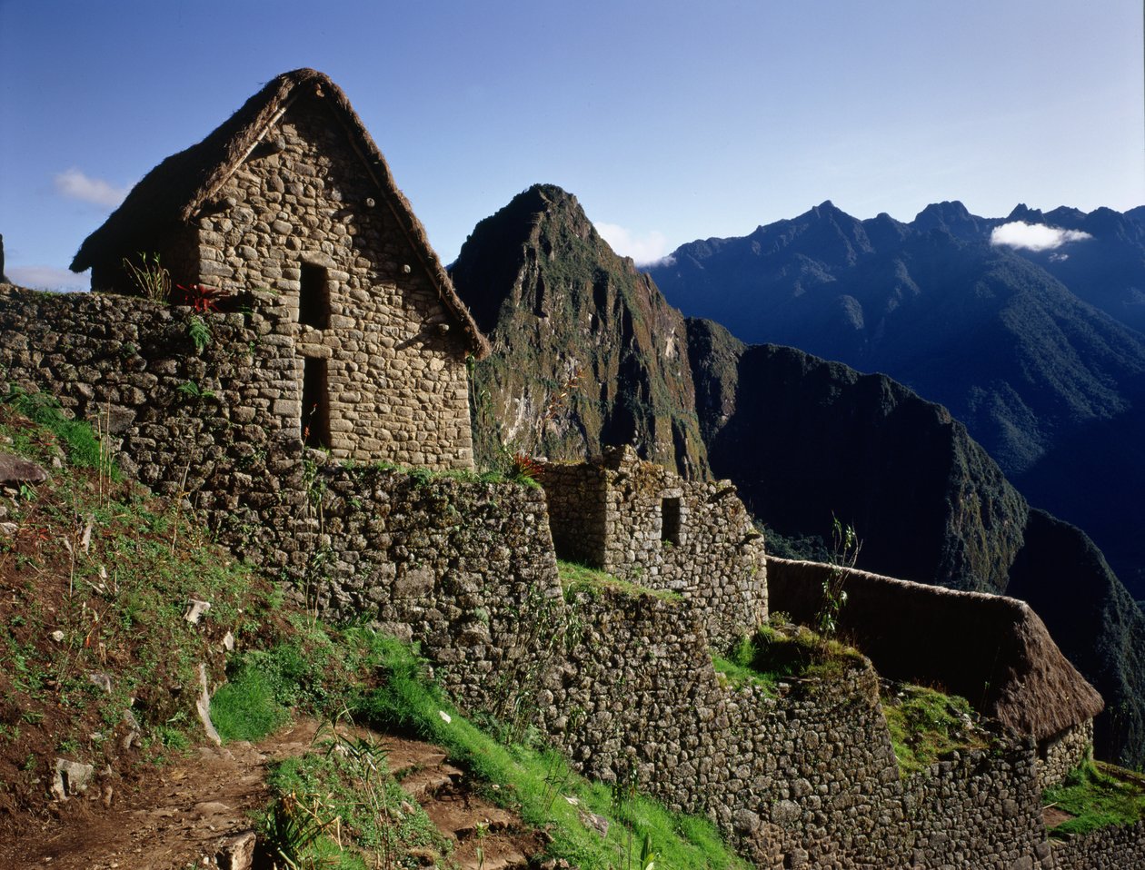 Bâtiments en terrasse dans la citadelle inca, construite au 15ème siècle - Pre Columbian