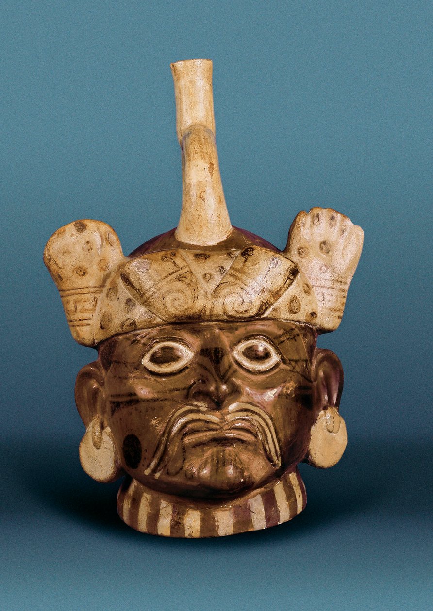 Civilisation précolombienne : vase en céramique avec portrait, du Pérou - Pre Columbian Pre Columbian
