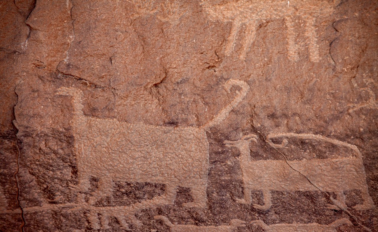 Pétroglyphes, parc historique national de Chaco Culture, 2014 (photo) - Precolombian Precolombian