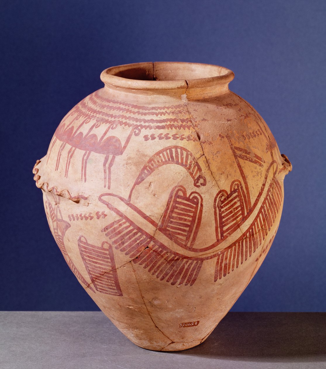 Vase représentant deux sanctuaires sur une barge, vers 3500 av. J.-C. - Predynastic Period Egyptian