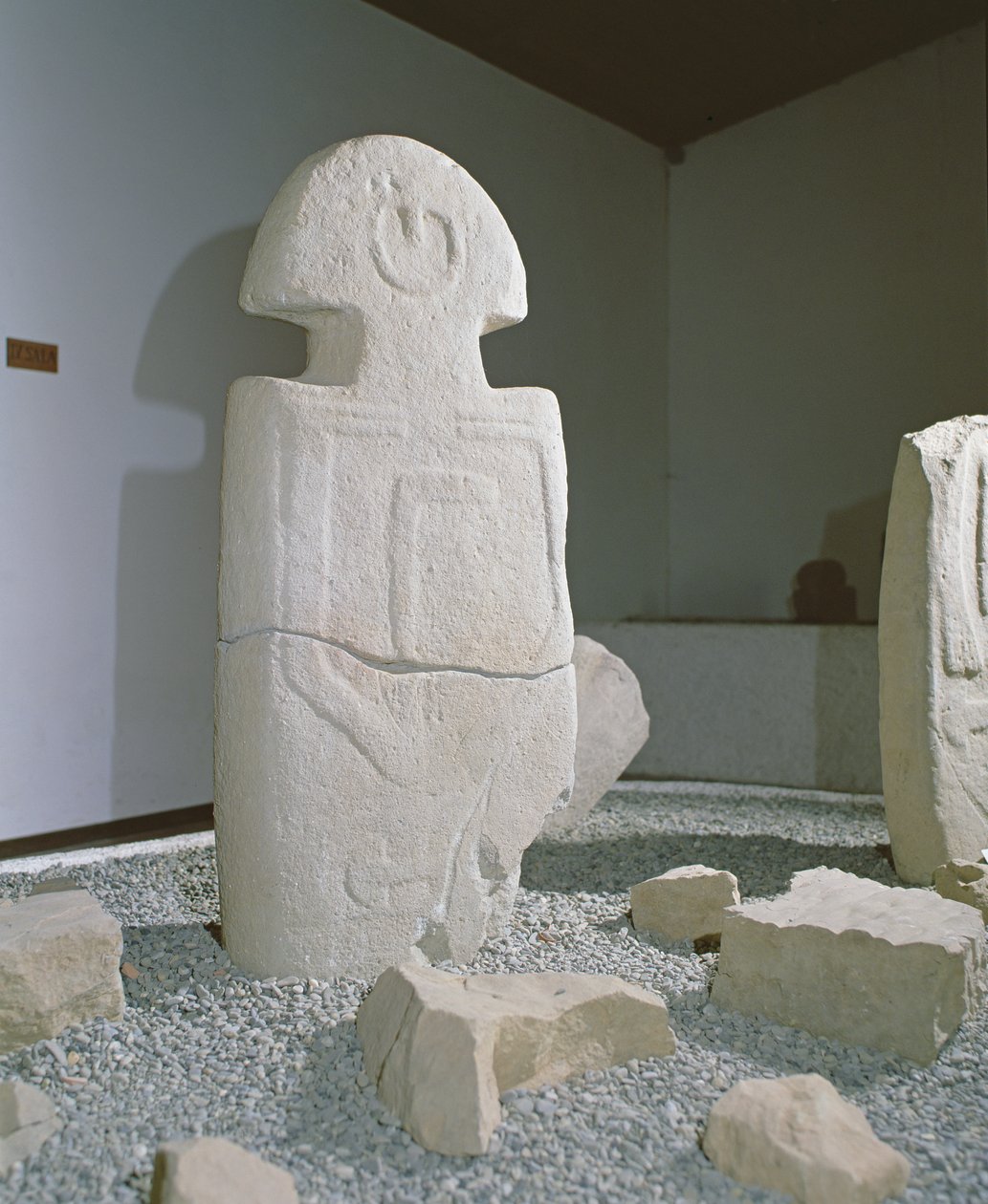Une des stèles de Lunigiana, trouvée à Bigliolo, c.3000 av. J.-C. - Prehistoric