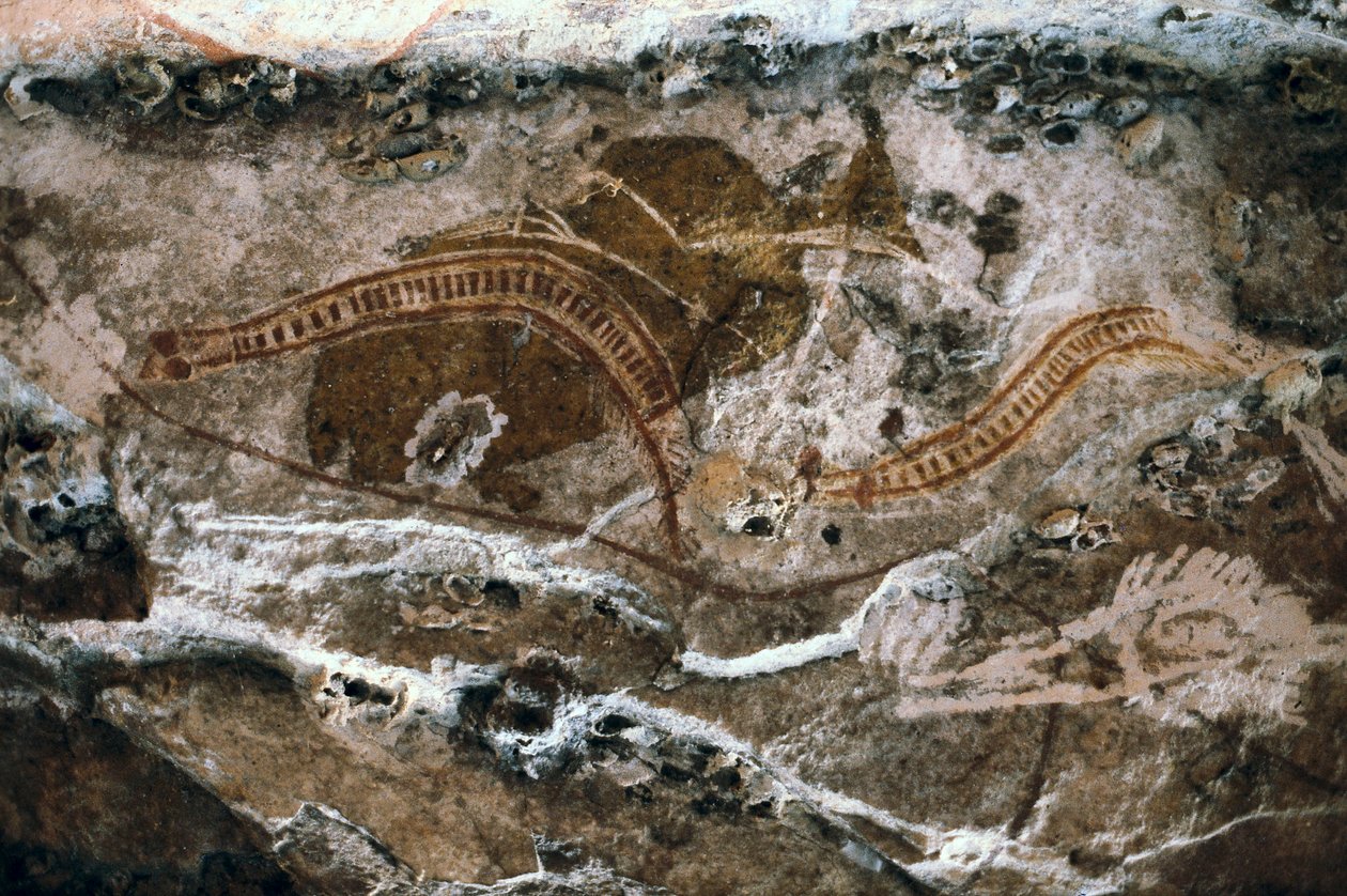 Peinture rupestre aborigène, site des grottes d