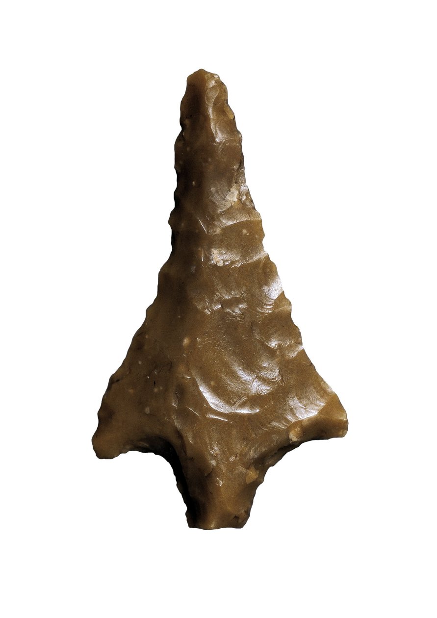 Pointe de flèche de la préhistoire (Paléolithique supérieur - Solutréen). Originaire de Vélez Blanco, grotte d