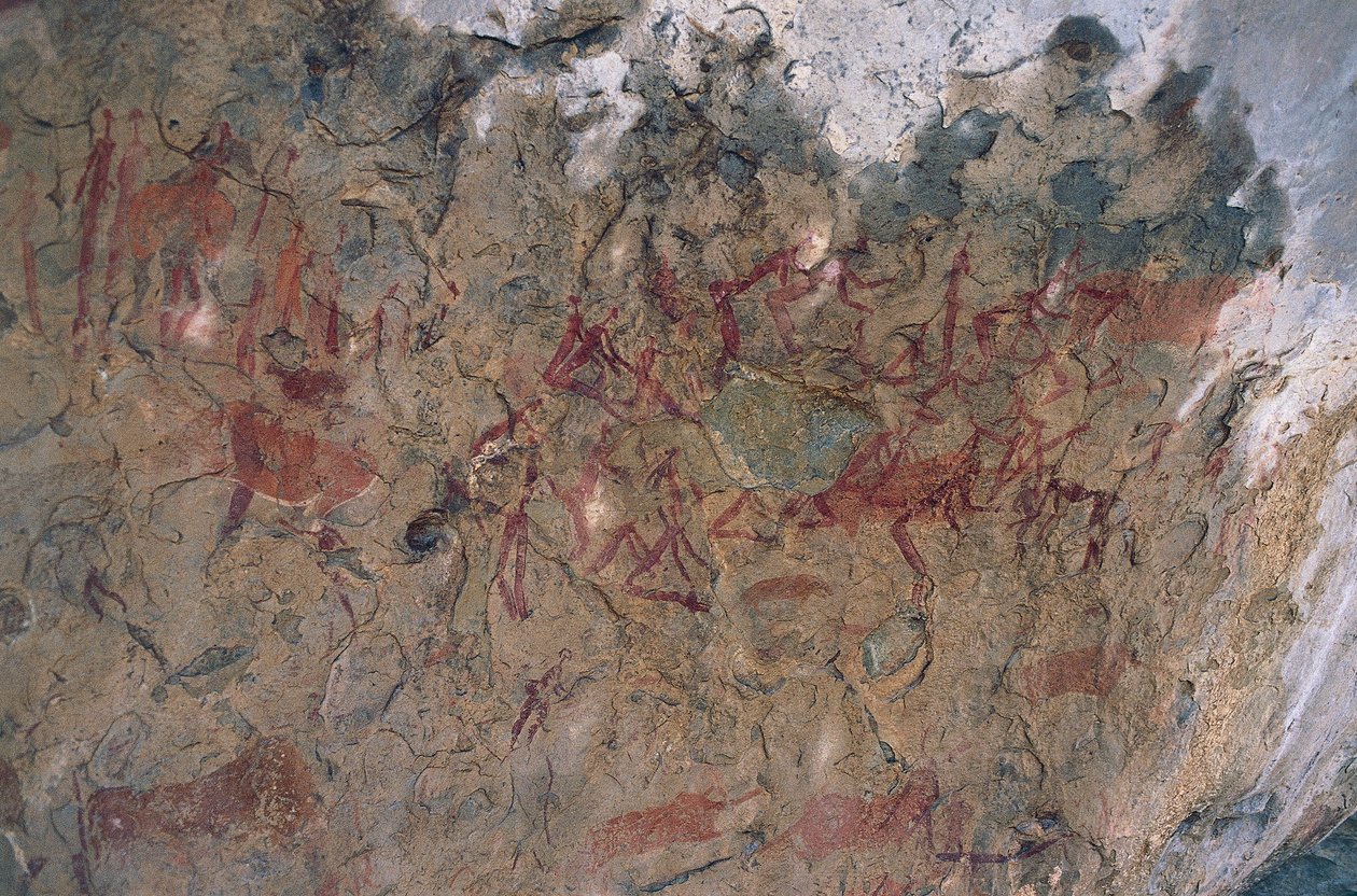 Figures humaines et animales (peinture rupestre) - Prehistoric Prehistoric