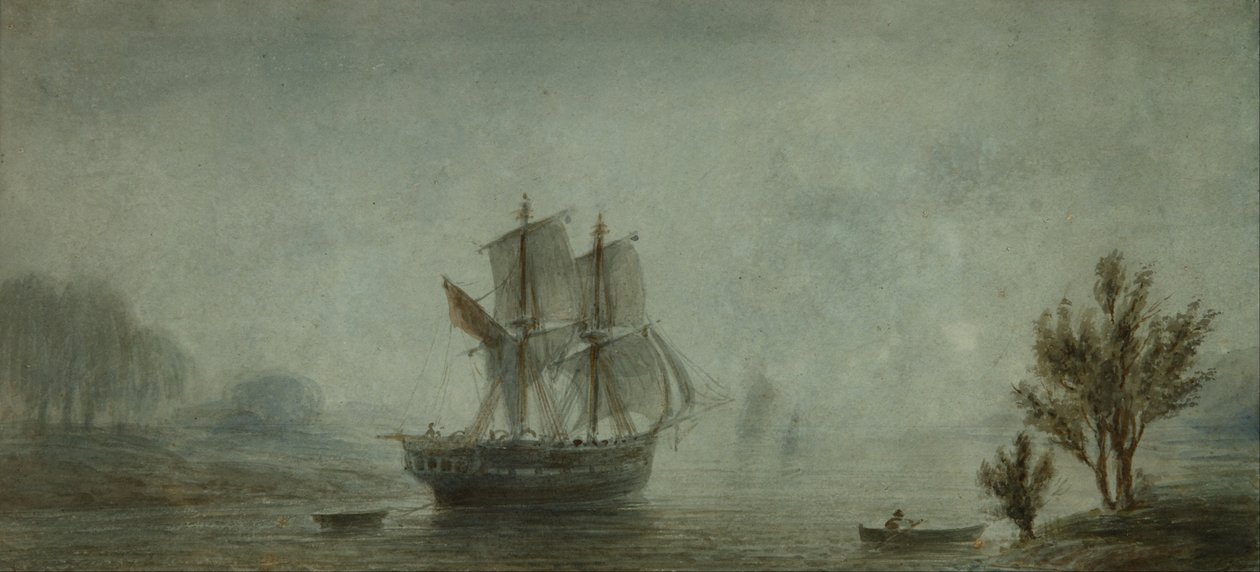 Paysage côtier avec voiliers - Prilidiano Pueyrredon