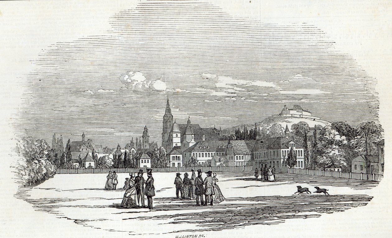 Cobourg, gravé par W.J. Linton, de 