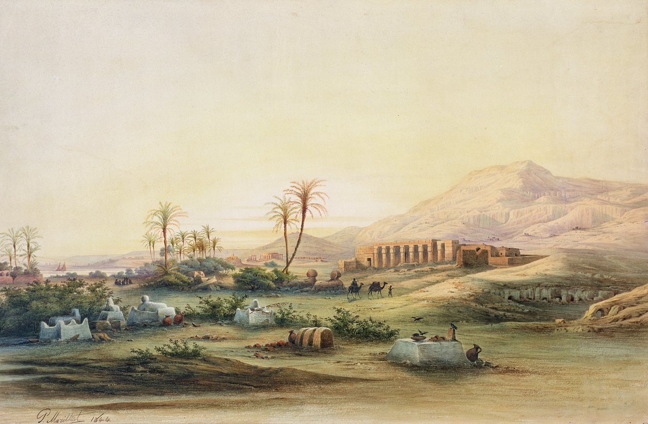 Vallée du Nil avec les ruines du temple de Séthi Ier, 1844 - Prosper Georges Antoine Marilhat