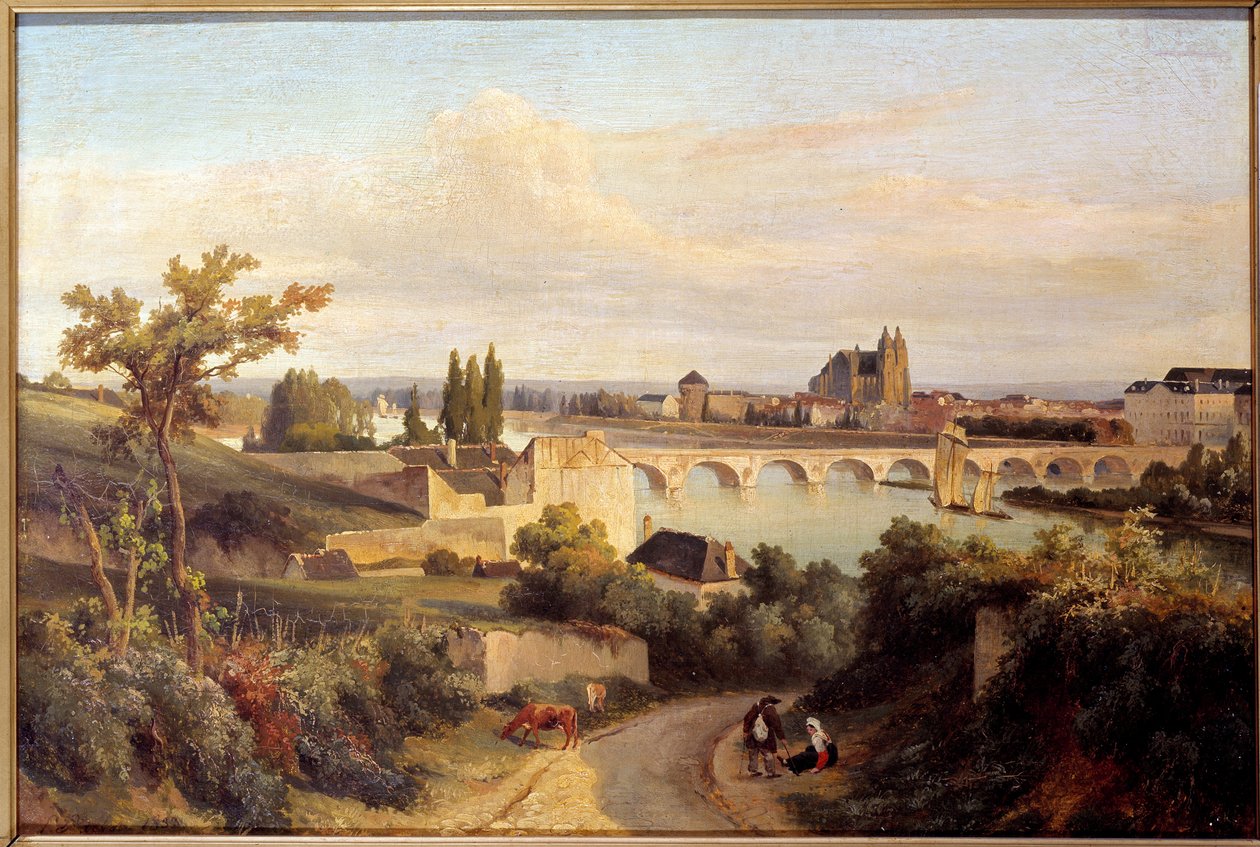 Le pont de Tours en 1833 | Prosper Barbot | Estampe d'art